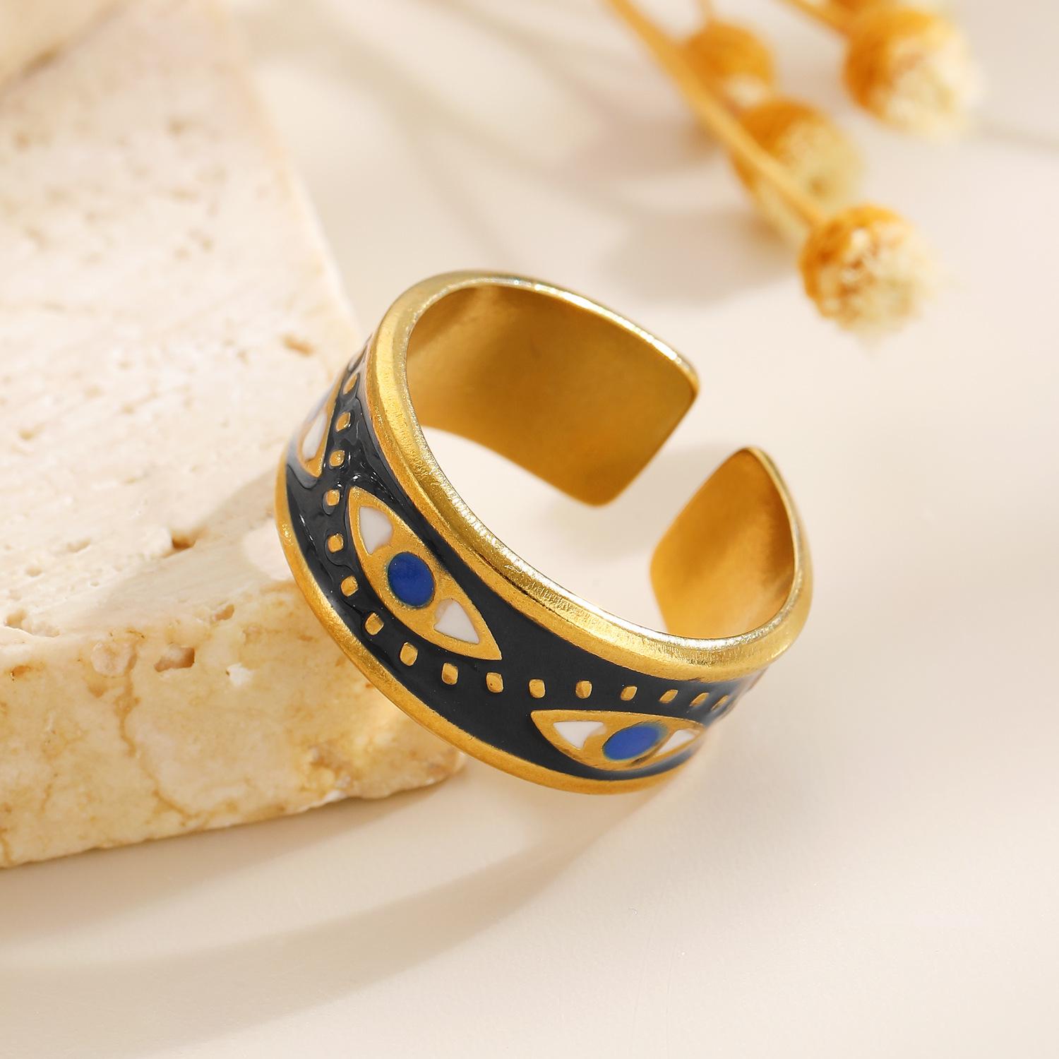 Cross Design Demon Eye Drip Open Couple Ring for Women - Hip Hop Internet Style Stainless Steel Ring
Cross Design Demon Eye Drip Open Couple Ring for Women - Hip Hop Internet Style Stainless Steel Ring