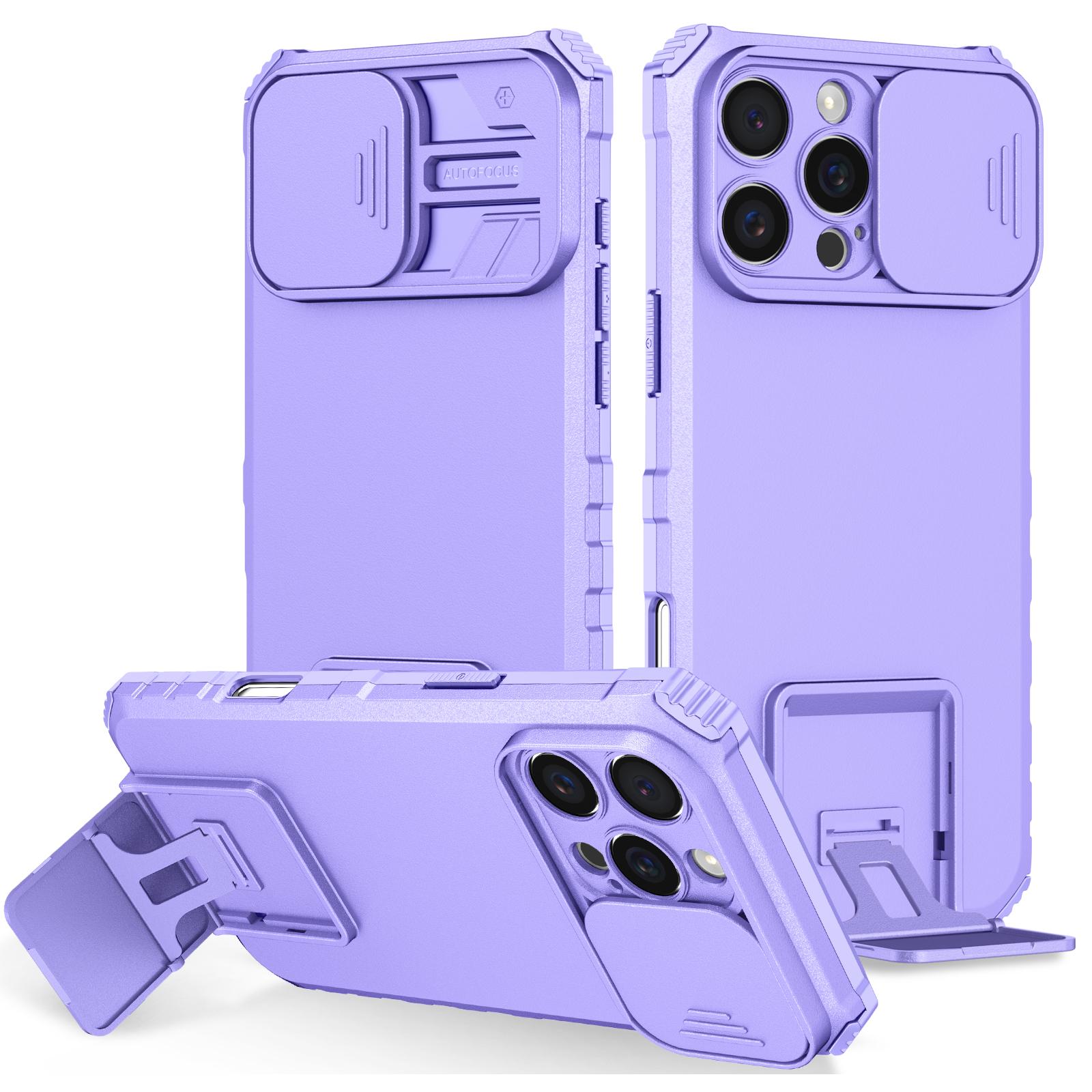 For iPhone 16 Pro Max Case Camera Slider PC+TPU Phone Cover with Kickstand Purple
For iPhone 16 Pro Max Case Camera Slider PC+TPU Phone Cover with Kickstand Purple