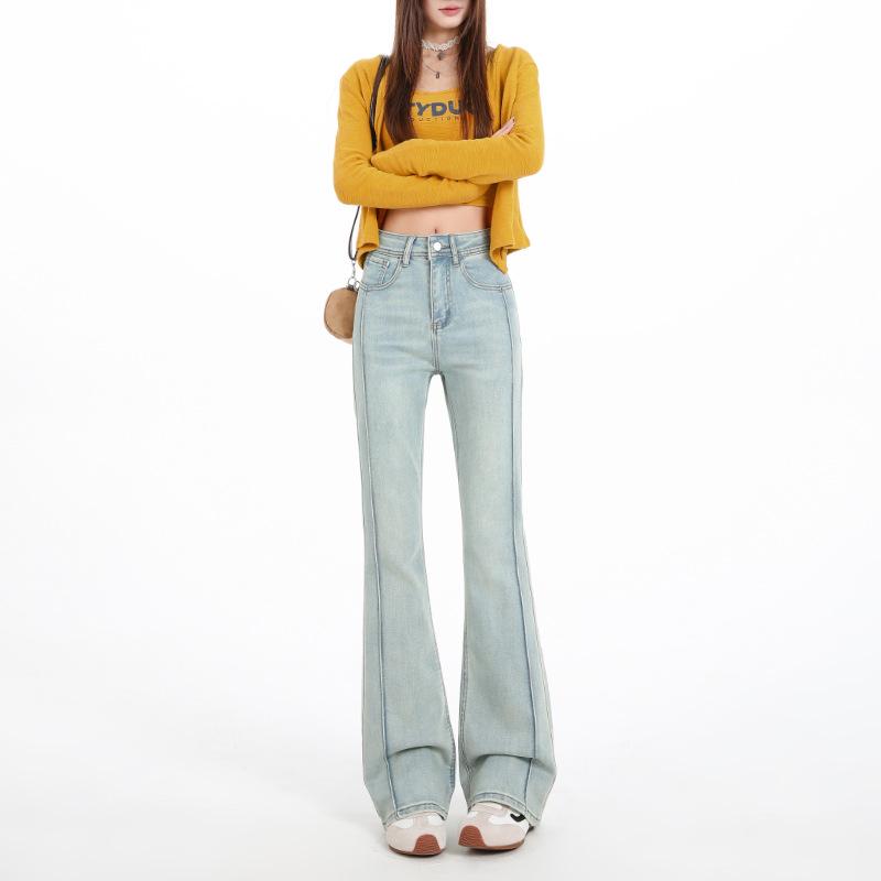 Spring 2026 Light Blue Slim-Fit High-Waisted Micro-Flare Jeans for Women Extra Large
Spring 2026 Light Blue Slim-Fit High-Waisted Micro-Flare Jeans for Women Extra Large