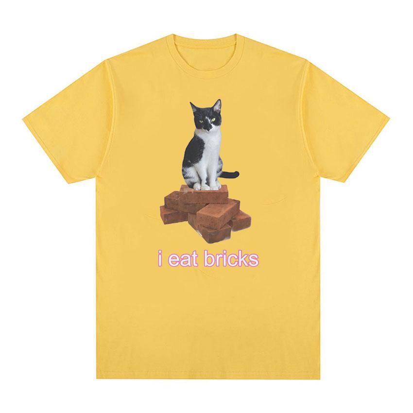 Футболка I Eat Bricks Cute Cat Meme, мужская и женская модная повседневная футболка с коротким рукавом, удобные хлопковые футболки большого размера высокого качества
Футболка I Eat Bricks Cute Cat Meme, мужская и женская модная повседневная футболка с коротким рукавом, удобные хлопковые футболки большого размера высокого качества