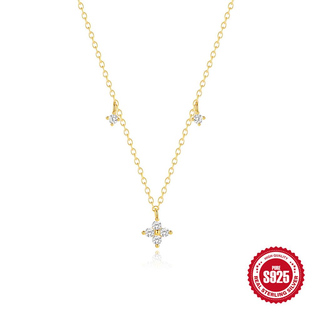 S925 Silver Diamond Petals Four-Leaf Flower Stacked Necklace Female Exquisite Cold Feeling Light Luxury Noble Feeling Flash Diamond Collarbone Chain 925 silver золотий
S925 Silver Diamond Petals Four-Leaf Flower Stacked Necklace Female Exquisite Cold Feeling Light Luxury Noble Feeling Flash Diamond Collarbone Chain 925 silver золотий
