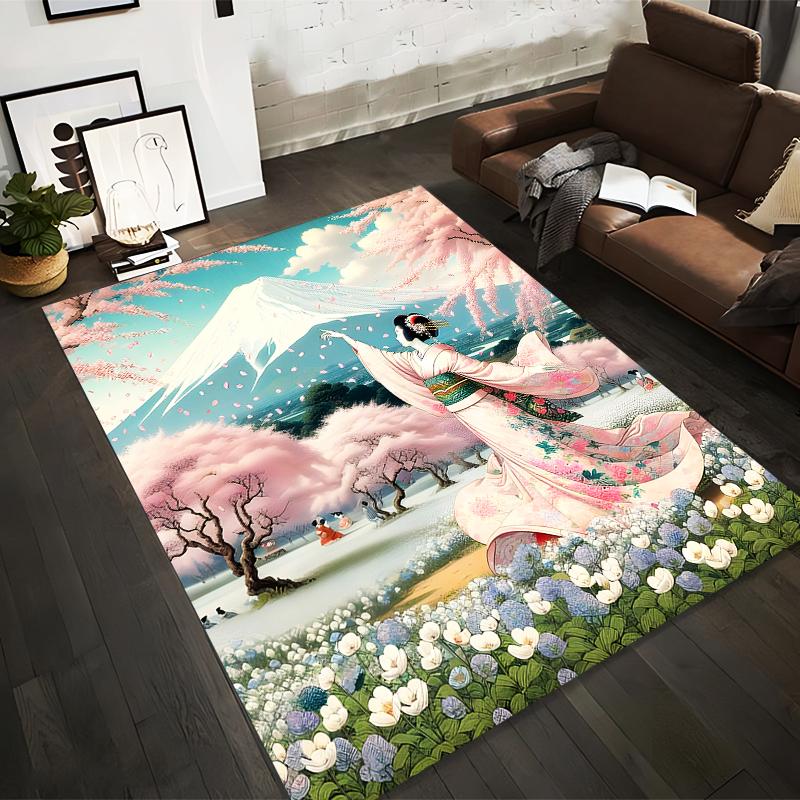 Elegant Geisha and Cherry Blossoms Japanese Art Carpet Decor Suitable for use as an anti-slip for living room bedroom sofas 40x60cm( 15x23in )
Elegant Geisha and Cherry Blossoms Japanese Art Carpet Decor Suitable for use as an anti-slip for living room bedroom sofas 40x60cm( 15x23in )