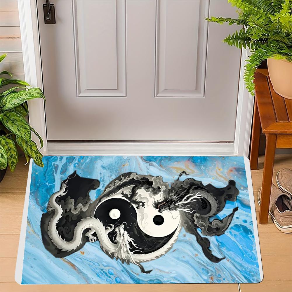 Yin Yang Dragon Pattern Door Mat Vivid Chinese Dragon Designs with Clouds Celestial Elements NonSlip Floor Mat for Home Decor 40x60cm
Yin Yang Dragon Pattern Door Mat Vivid Chinese Dragon Designs with Clouds Celestial Elements NonSlip Floor Mat for Home Decor 40x60cm