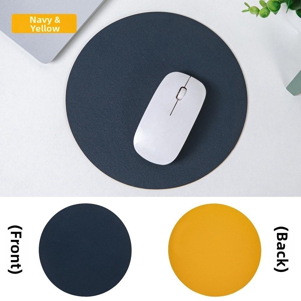 Office Desk Double-side Leather Mouse Pad Waterproof Stain-Resistant Round Mouse Pad Solid Color Computer Mouse Pad
Office Desk Double-side Leather Mouse Pad Waterproof Stain-Resistant Round Mouse Pad Solid Color Computer Mouse Pad