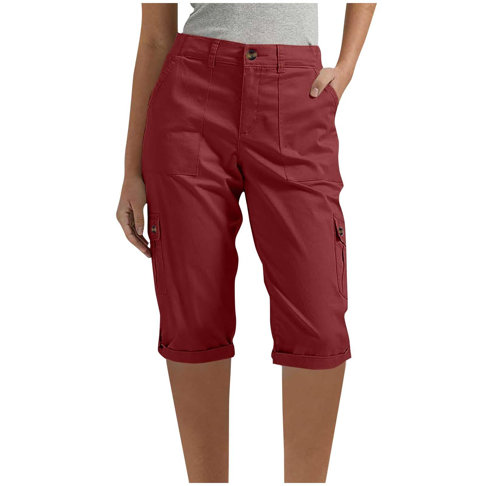Women s Stylish Cargo Shorts Spring Summer Casual Fashion Solid Color Multi-Pocket Overalls Slim Straight Leg Five Quarter Pants XS вина червоного кольору
Women s Stylish Cargo Shorts Spring Summer Casual Fashion Solid Color Multi-Pocket Overalls Slim Straight Leg Five Quarter Pants XS вина червоного кольору