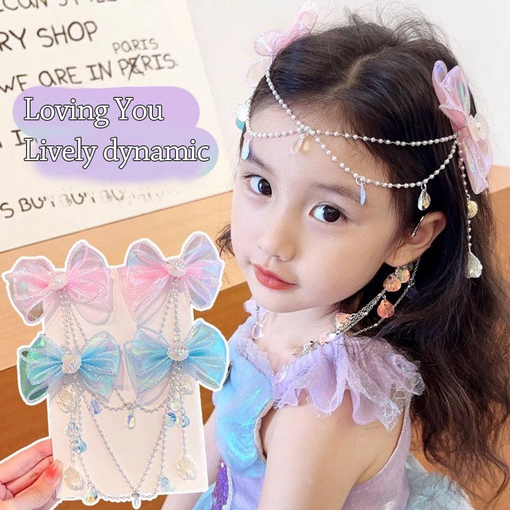 1 Pair Bowknot Children Forehead Chain Mermaid Princess Hair Clip Fashion Hairpin Kids 4
1 Pair Bowknot Children Forehead Chain Mermaid Princess Hair Clip Fashion Hairpin Kids 4
