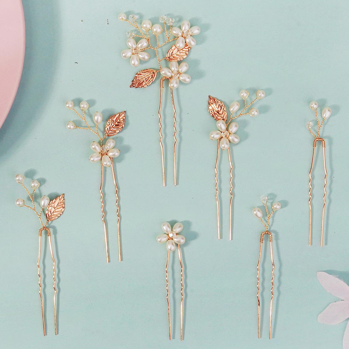 Bridal Wedding Gold Leaf Pearl Wire Wrapped U Pin Hair Stick Set For Elegant Updo Hairstyle Accessories
Bridal Wedding Gold Leaf Pearl Wire Wrapped U Pin Hair Stick Set For Elegant Updo Hairstyle Accessories