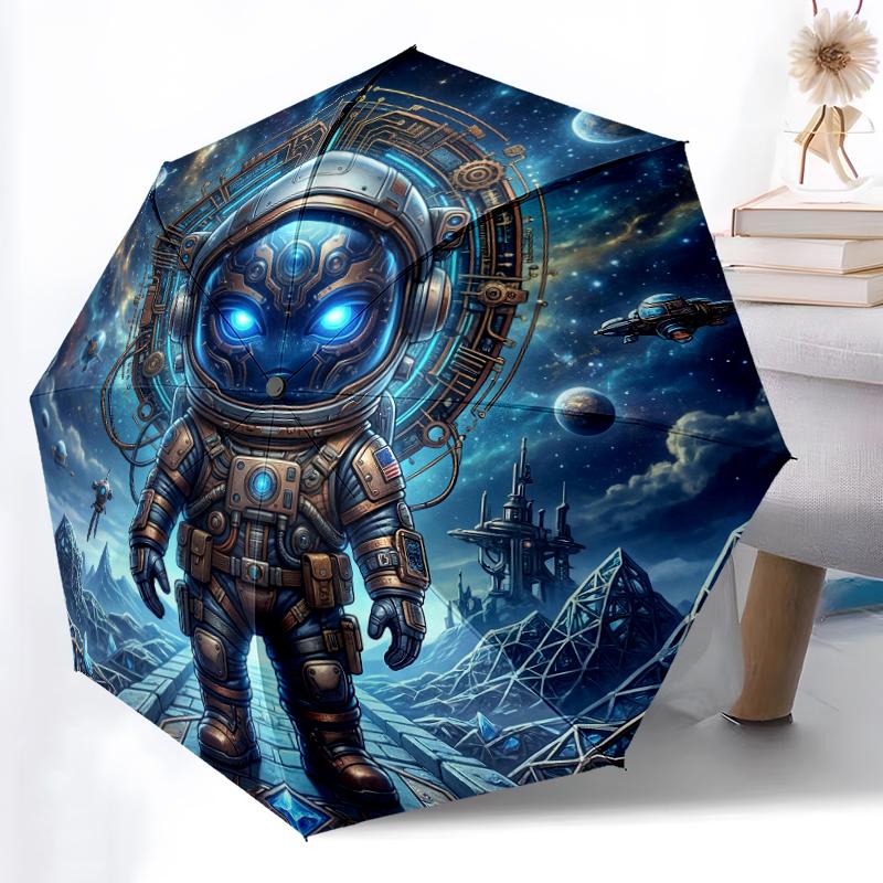 1pc Sturdy 8-Bone Auto Umbrella, Cosmic Astronaut Dream Umbrella, Digital Printed, Foldable Umbrella for On-the-Go Outdoor Use
1pc Sturdy 8-Bone Auto Umbrella, Cosmic Astronaut Dream Umbrella, Digital Printed, Foldable Umbrella for On-the-Go Outdoor Use