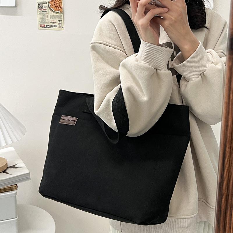Canvas bag, college student shoulder bag, simple large capacity, versatile, casual office worker tote bag 33*38*12
Canvas bag, college student shoulder bag, simple large capacity, versatile, casual office worker tote bag 33*38*12