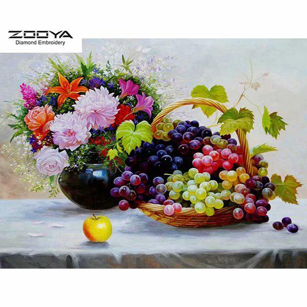 ZOOYA DIY 5D Полный круглый алмаз картина цветы и виноград вышивка крестиком домашний декор
ZOOYA DIY 5D Полный круглый алмаз картина цветы и виноград вышивка крестиком домашний декор