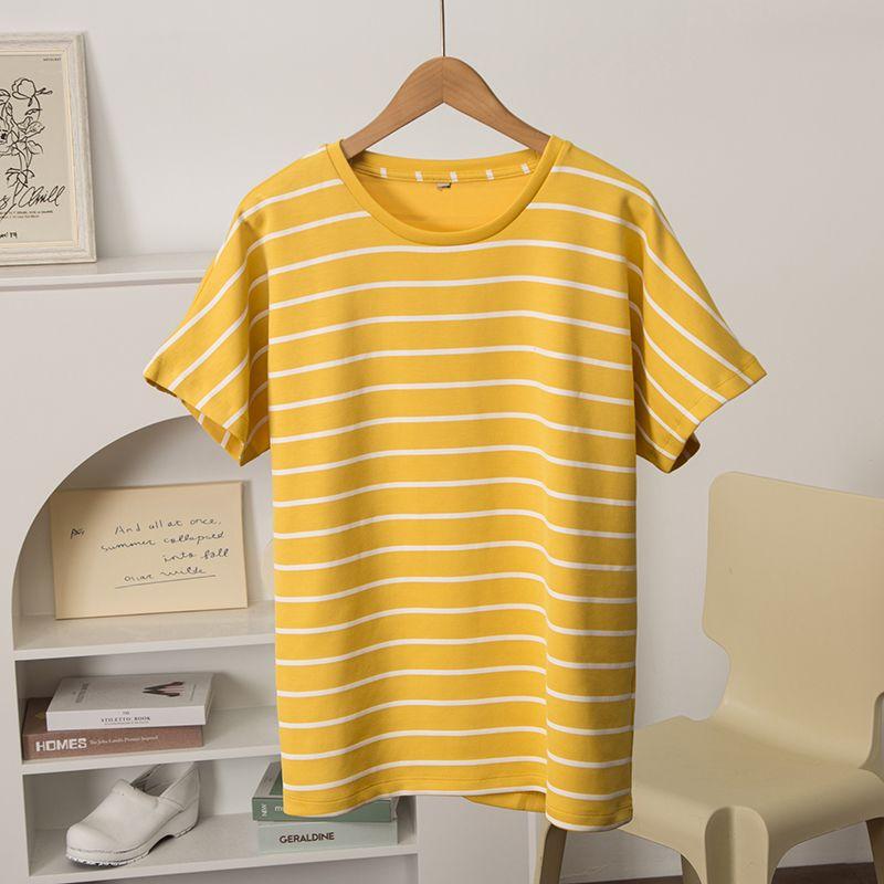 Modal Niche Loose Stripes Export round Neck Short Sleeve Yellow XS
Modal Niche Loose Stripes Export round Neck Short Sleeve Yellow XS