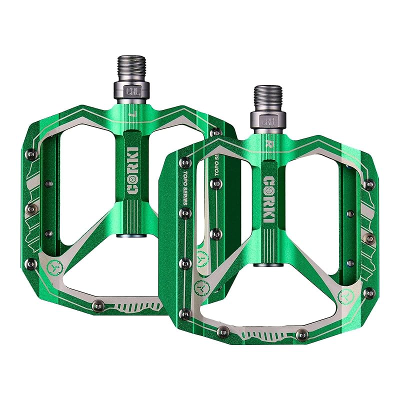 Corki Cycles bicycle pedal Extra large flat mountain bike pedals, aluminum alloy MTB pedal, 4 inch width platform pedals - 9/16 inch green
Corki Cycles bicycle pedal Extra large flat mountain bike pedals, aluminum alloy MTB pedal, 4 inch width platform pedals - 9/16 inch green