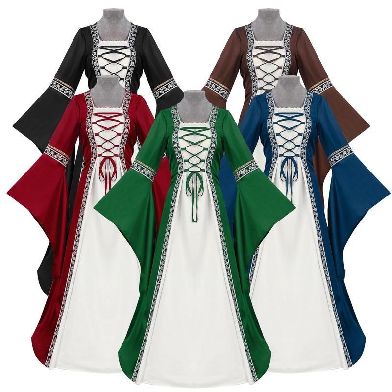 European Medieval Court Retro Long-Sleeved Waist-Cinching Dress with One-Line Neckline, Batwing Sleeves, and Large Hem Long Skirt for Women A365 Blue Long Sleeves S
European Medieval Court Retro Long-Sleeved Waist-Cinching Dress with One-Line Neckline, Batwing Sleeves, and Large Hem Long Skirt for Women A365 Blue Long Sleeves S