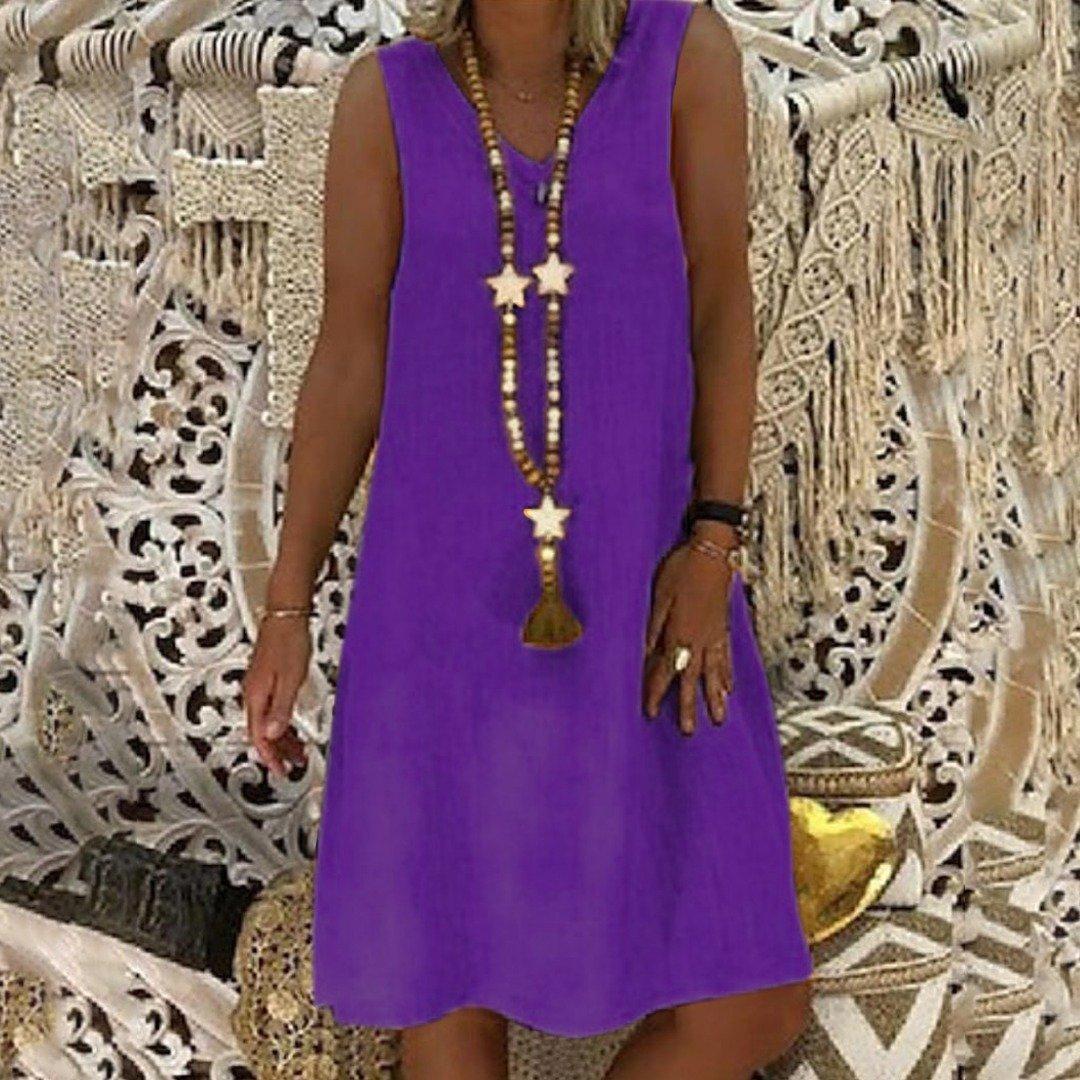 Женское повседневное льняное платье с v-образным вырезом S-M
Женское повседневное льняное платье с v-образным вырезом S-M