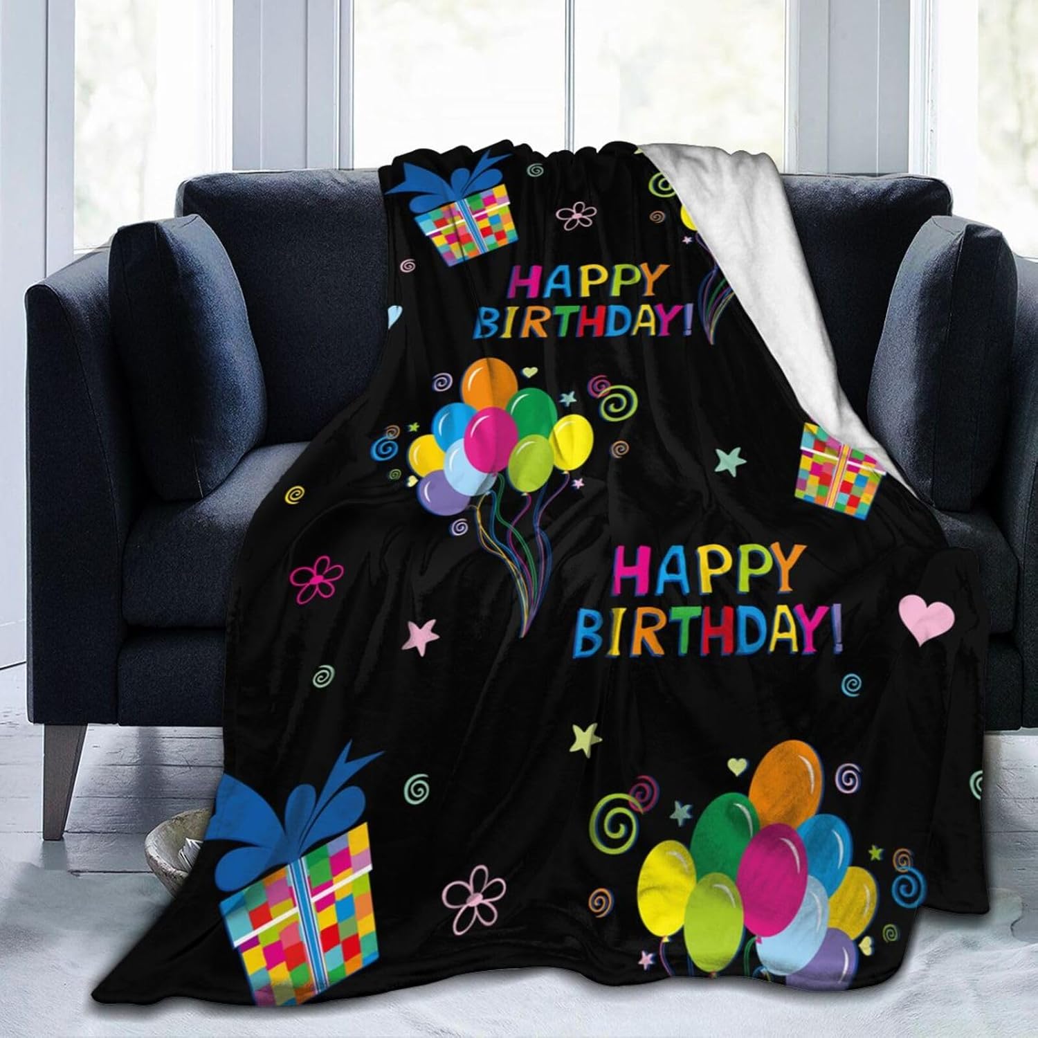 Happy Birthday Blanket Soft Lightweight Throw Blankets Cozy Flannel Bed Throws for Sofa Couch Travel Home Room Bedroom Decor Gif 75x90cm
Happy Birthday Blanket Soft Lightweight Throw Blankets Cozy Flannel Bed Throws for Sofa Couch Travel Home Room Bedroom Decor Gif 75x90cm