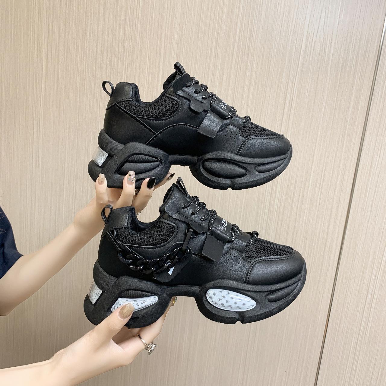 Модные простые толстые белые туфли для женщин 2024 года, новые модные повседневные однотонные женские кроссовки для бега на осень 40 чёрный
Модные простые толстые белые туфли для женщин 2024 года, новые модные повседневные однотонные женские кроссовки для бега на осень 40 чёрный