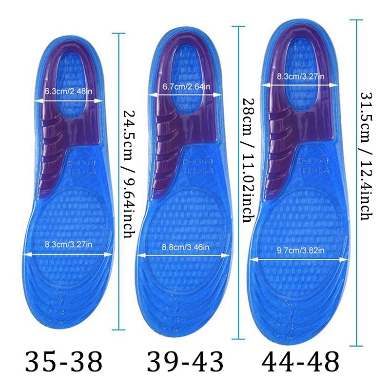 Silicone Insole Sport Massaging Silicone Gel Insole Orthotic Arch Support Foot Pain Inserts Man Women High Elastic Soft Shoe Pad EU35-38 (245mm)
Silicone Insole Sport Massaging Silicone Gel Insole Orthotic Arch Support Foot Pain Inserts Man Women High Elastic Soft Shoe Pad EU35-38 (245mm)