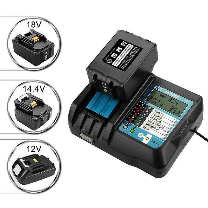 DC18RF DC18RC зарядное устройство для литий-ионного аккумулятора Makita 14,4 В/18 В с ЖК-экраном USB зарядка для BL1830 BL1815 BL1430 BL1850
DC18RF DC18RC зарядное устройство для литий-ионного аккумулятора Makita 14,4 В/18 В с ЖК-экраном USB зарядка для BL1830 BL1815 BL1430 BL1850