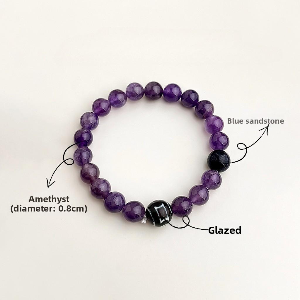 Amethyst beaded bracelet, retro and stylish.
Amethyst beaded bracelet, retro and stylish.