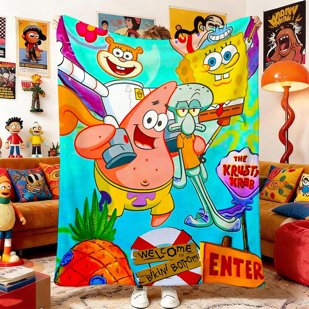 S-Sponge-Bobs Throw Blanket for Sofa Blankets & Throws Bedspread on the Bed Home and Decoration Anime Bedspreads Picnic Double 75x90cm
S-Sponge-Bobs Throw Blanket for Sofa Blankets & Throws Bedspread on the Bed Home and Decoration Anime Bedspreads Picnic Double 75x90cm