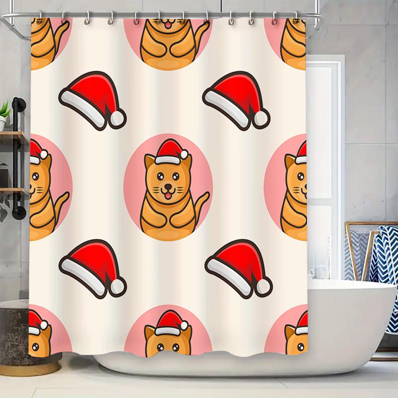 Christmas Cats Santa Hats Bath Shower Curtain For Kitchen Bathroom Decor Cute Animal Print Gift Idea Non-Toxic Water-Resistant F W60H190(CM)-1 Pcs
Christmas Cats Santa Hats Bath Shower Curtain For Kitchen Bathroom Decor Cute Animal Print Gift Idea Non-Toxic Water-Resistant F W60H190(CM)-1 Pcs