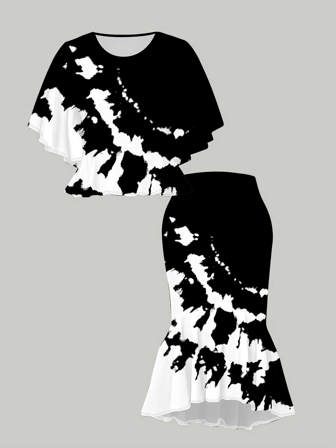 Классический тотемный женский принт, напечатанный на 3D-принтере, Модный большого размера, Элегантный, Универсальный для всех сезонов. Футболка, Юбка и Комплект 1XL белый
Классический тотемный женский принт, напечатанный на 3D-принтере, Модный большого размера, Элегантный, Универсальный для всех сезонов. Футболка, Юбка и Комплект 1XL белый