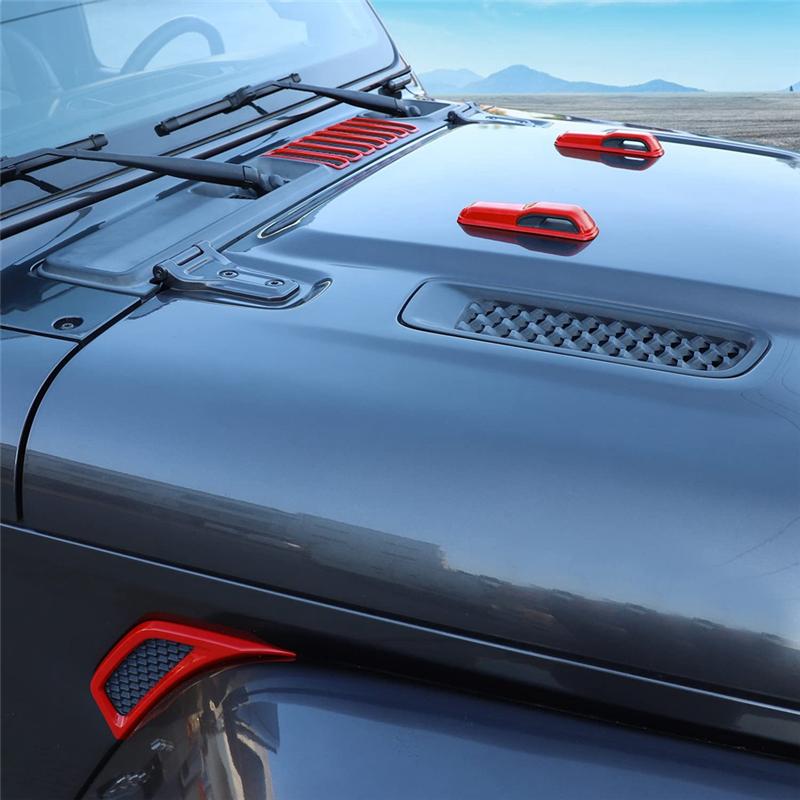 Для Jeep Wrangler JL Gladiator JT 2018-2024 Вентиляційні отвори капота та Петля капота та Бічний вентиляційний отвір кондиціонера червоний
Для Jeep Wrangler JL Gladiator JT 2018-2024 Вентиляційні отвори капота та Петля капота та Бічний вентиляційний отвір кондиціонера червоний