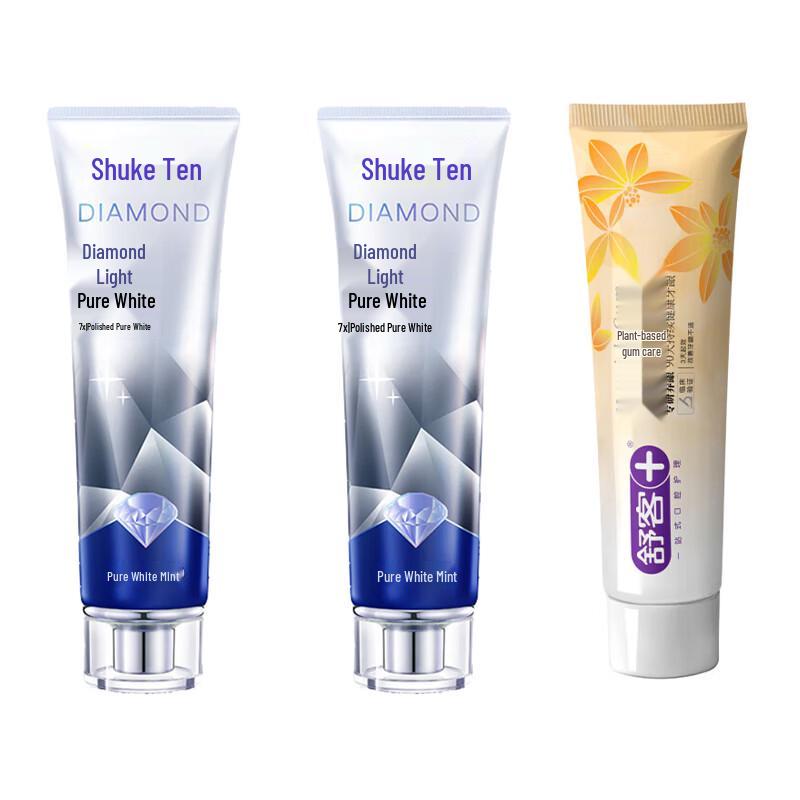 Shuke Diamond White & Botanical Gum Care Toothpaste Family Pack
Shuke Diamond White & Botanical Gum Care Toothpaste Family Pack