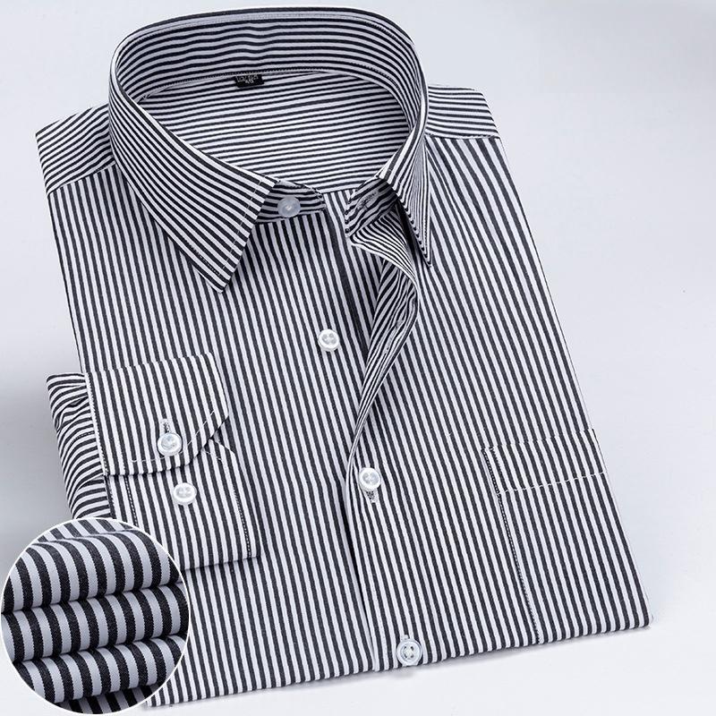 New Men Formal Shirt Long Sleeve Office Solid Color Striped Anti-Wrinkle Fashion Business Pocket White Social Pocket Shirt S-4XL 38
New Men Formal Shirt Long Sleeve Office Solid Color Striped Anti-Wrinkle Fashion Business Pocket White Social Pocket Shirt S-4XL 38