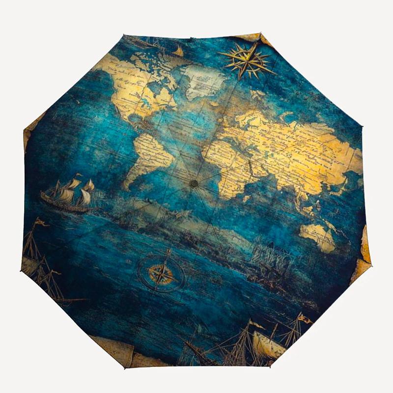1pc Automatic Open/Close Umbrella with World Map Design - Travel Umbrella, Navy Blue & Golden Vintage, Compact Folding Umbrell (as the picture,Iron&8K)
1pc Automatic Open/Close Umbrella with World Map Design - Travel Umbrella, Navy Blue & Golden Vintage, Compact Folding Umbrell (as the picture,Iron&8K)