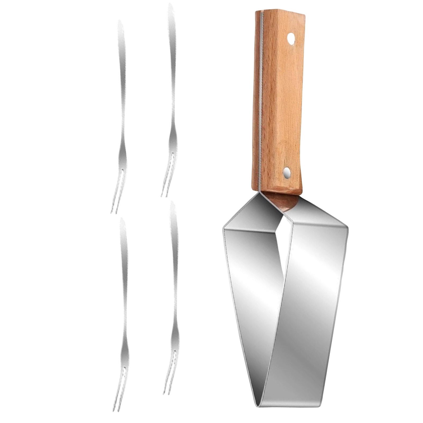 Stainless Steel Watermelon Slicer Cutter with Wooden Handle and Fruit Forks for Easy Fruit Serving and Cutting One Size
Stainless Steel Watermelon Slicer Cutter with Wooden Handle and Fruit Forks for Easy Fruit Serving and Cutting One Size