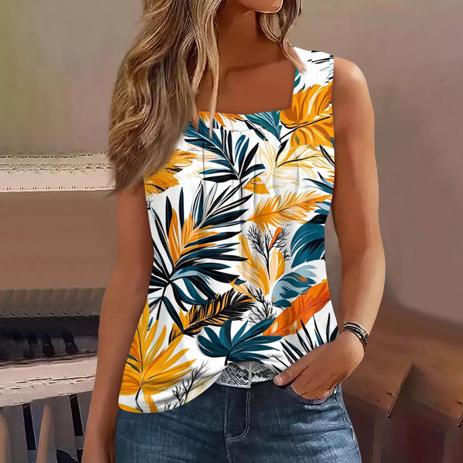 Womens Spring Tops and Summer Shirts for Women Casual Sleeveless Tank Top Printed Design for Womens Summer Shirts S жовтий
Womens Spring Tops and Summer Shirts for Women Casual Sleeveless Tank Top Printed Design for Womens Summer Shirts S жовтий