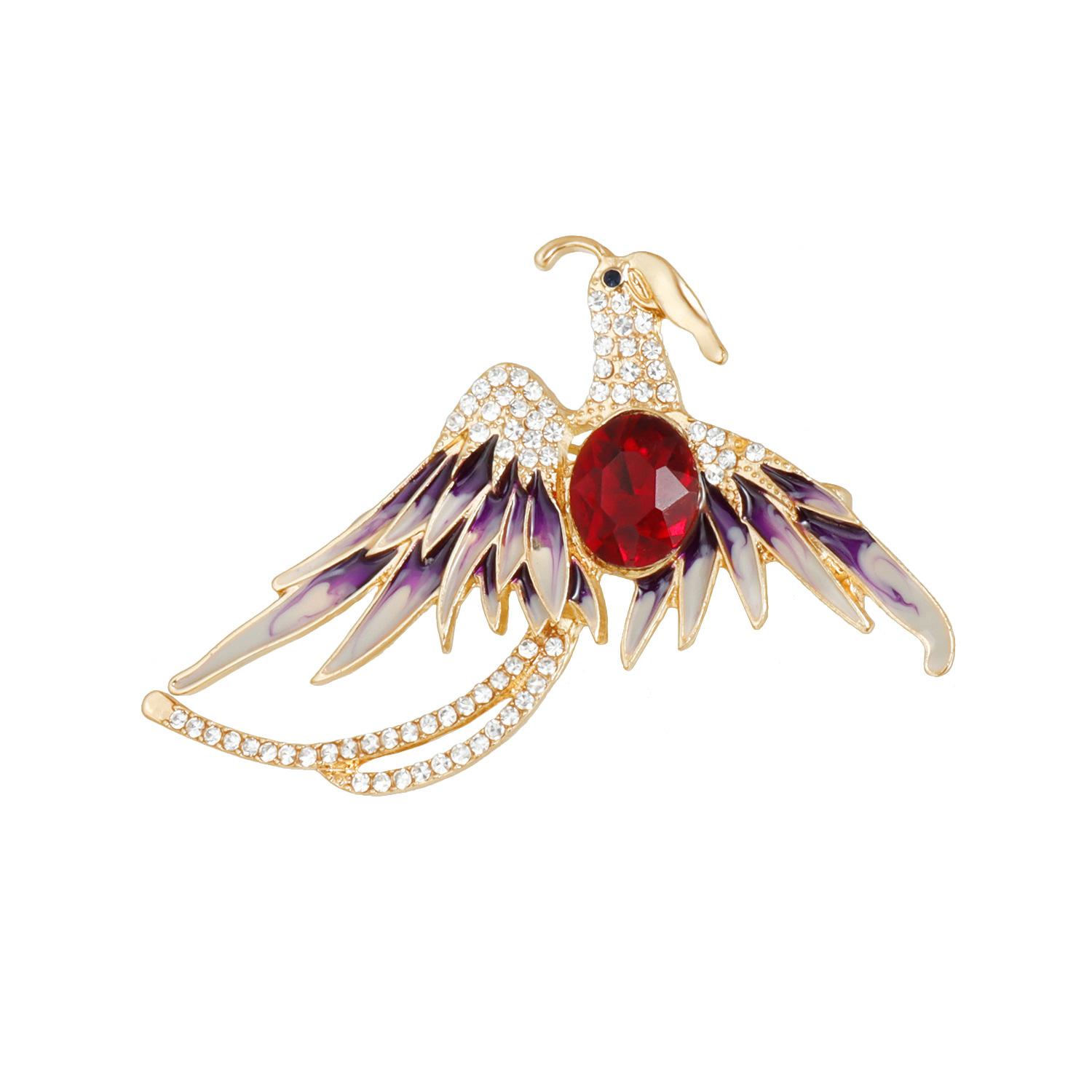 European and American jewelry with diamond drop glaze ruby bird brooch clothing women s high-end suit buckle pin accessories золотой
European and American jewelry with diamond drop glaze ruby bird brooch clothing women s high-end suit buckle pin accessories золотой