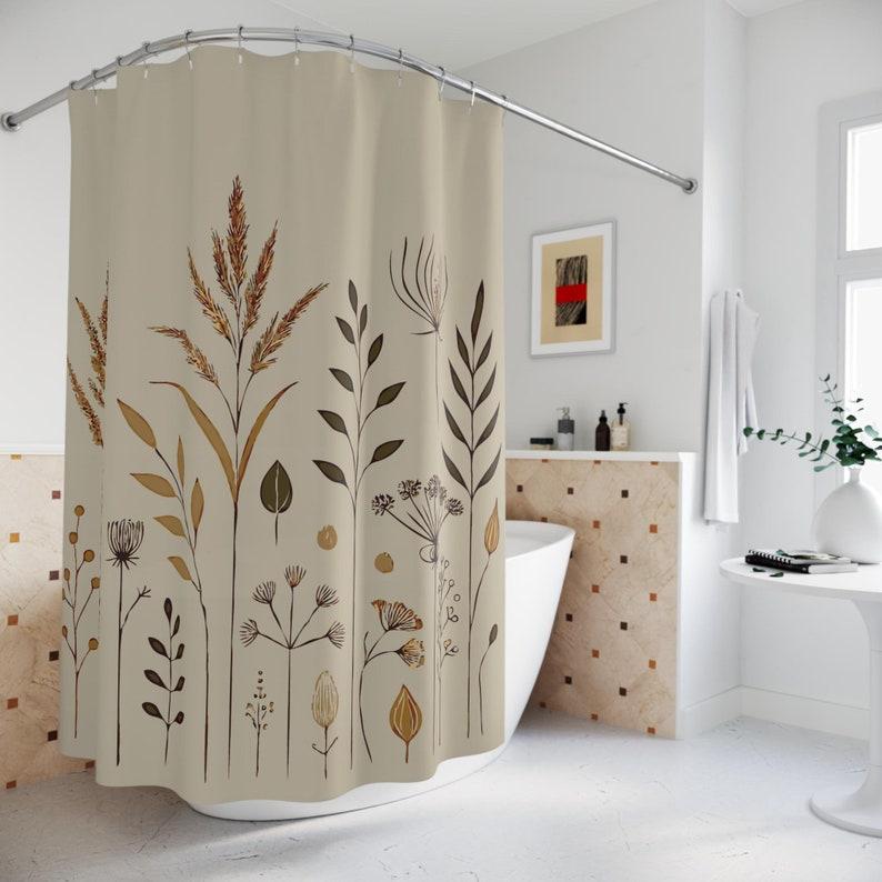 Natural Minimalist Boho Shower Curtain – Earthy Grasses & Wildflowers On Beige, Clean-Lined Airy Composition W60H190(CM)-1 Pcs
Natural Minimalist Boho Shower Curtain – Earthy Grasses & Wildflowers On Beige, Clean-Lined Airy Composition W60H190(CM)-1 Pcs