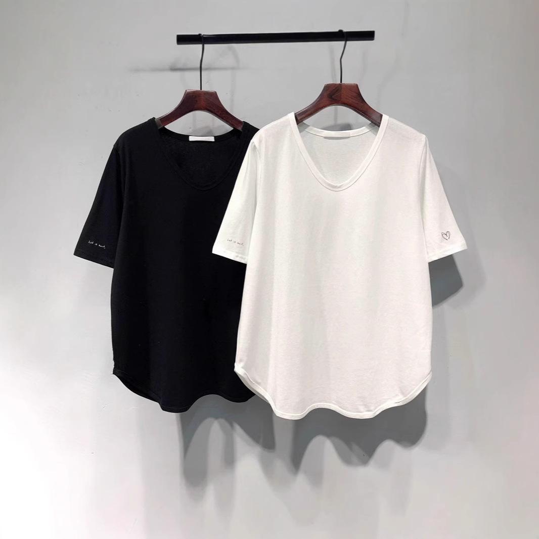 Plus Size Summer 2025 V-Neck Heart Short Sleeve Women s Loose Slimming T-Shirt 4XL чёрный
Plus Size Summer 2025 V-Neck Heart Short Sleeve Women s Loose Slimming T-Shirt 4XL чёрный