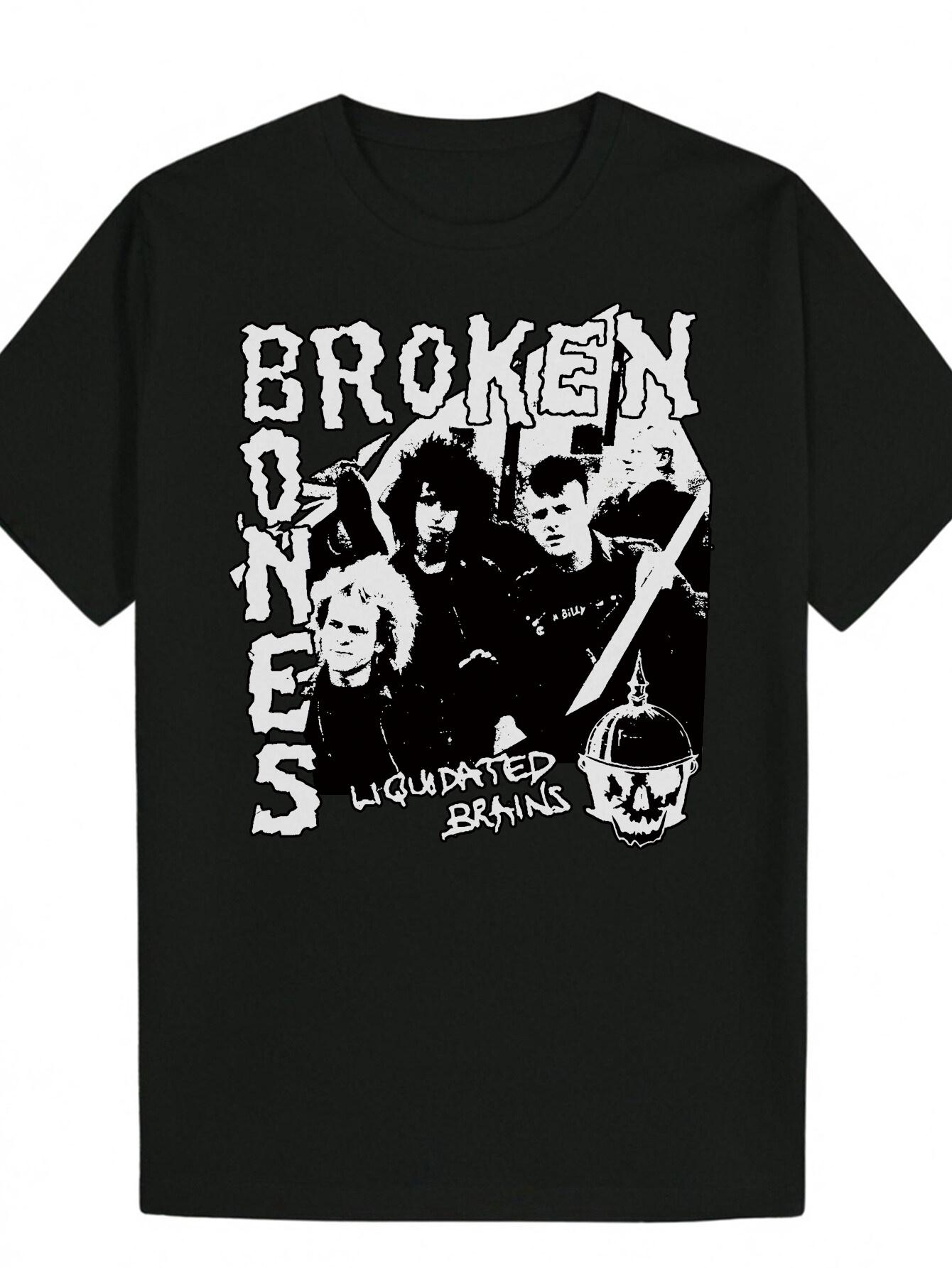 Graphic Punk Rock T-shirt - Broken Bones Crushed Brains Design - Black/White Streetwear Tee - Lightweight Breathable Polyester Shirt for Concerts S
Graphic Punk Rock T-shirt - Broken Bones Crushed Brains Design - Black/White Streetwear Tee - Lightweight Breathable Polyester Shirt for Concerts S