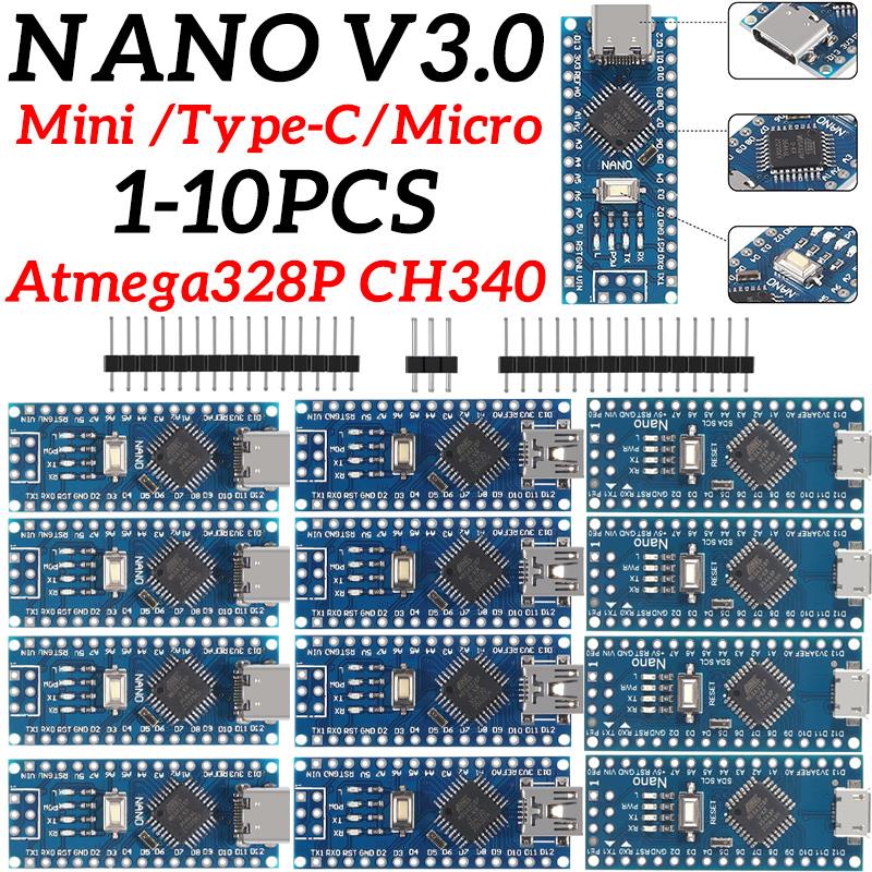 Mini / Type-C / Micro USB Nano 3.0 із завантажувачем, сумісний з Nano контролером для Arduino CH340, драйвер USB 16 МГц ATMEGA328P дубильна кора
Mini / Type-C / Micro USB Nano 3.0 із завантажувачем, сумісний з Nano контролером для Arduino CH340, драйвер USB 16 МГц ATMEGA328P дубильна кора