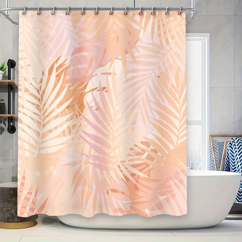 Soft Elegant Peach Palm Print Shower Curtain Bathroom Decor Set For Home Bath W60H190(CM)-1 Pcs
Soft Elegant Peach Palm Print Shower Curtain Bathroom Decor Set For Home Bath W60H190(CM)-1 Pcs