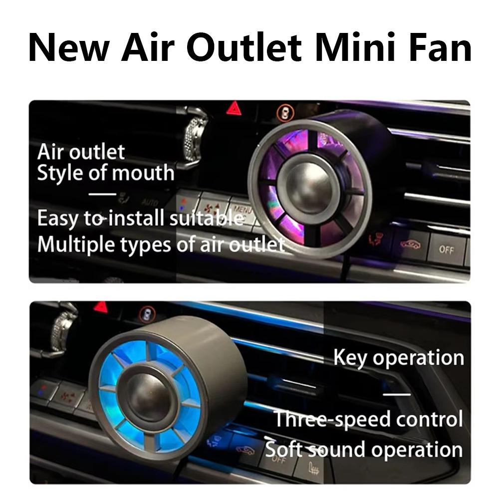 Mini Car Air Vent Fan With Gradient Colorful Ambient Light Type C Charging Port Universal Clip On Fan Fit For 99% Auto Air Outlet Interior Accessory чёрный
Mini Car Air Vent Fan With Gradient Colorful Ambient Light Type C Charging Port Universal Clip On Fan Fit For 99% Auto Air Outlet Interior Accessory чёрный