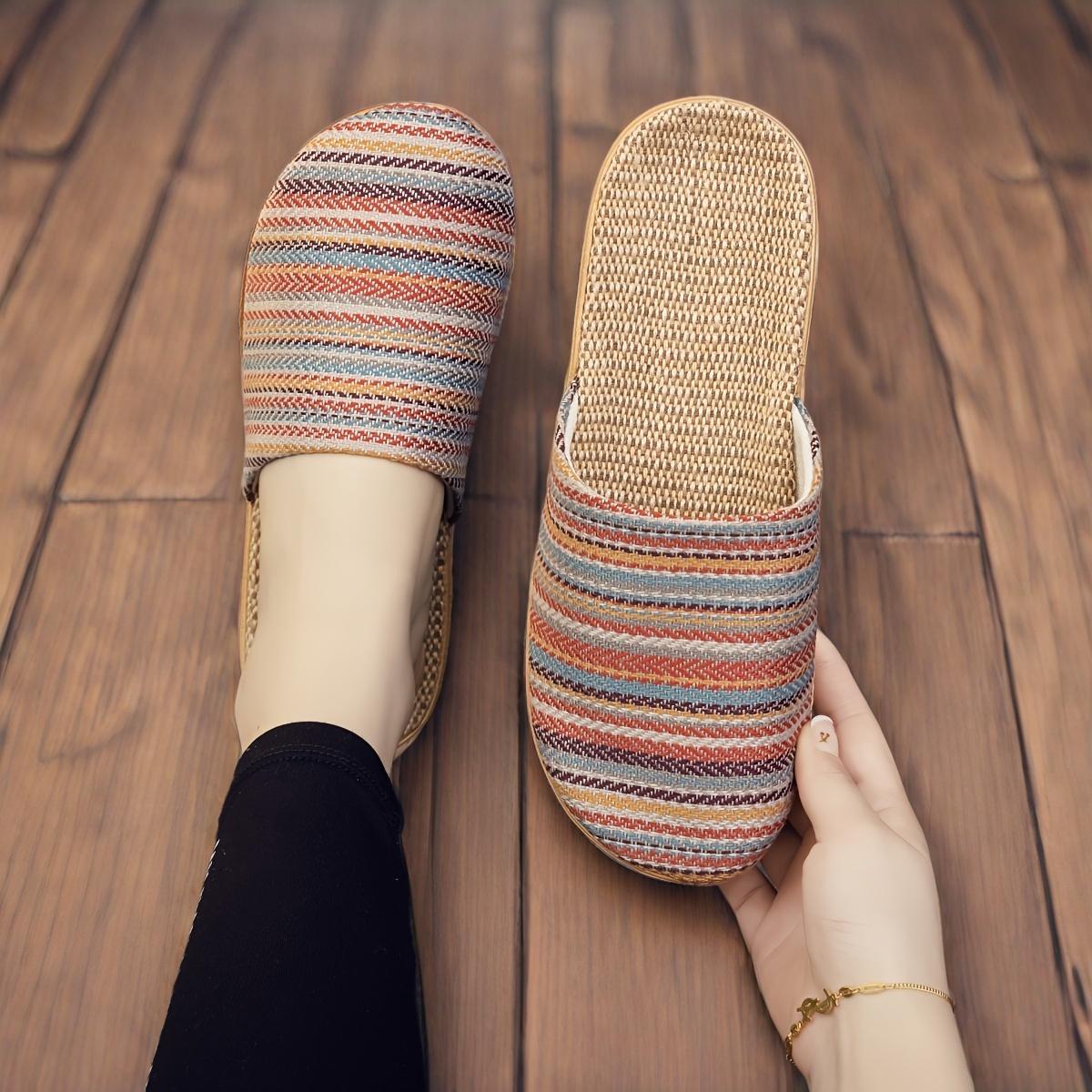 Women s Breathable Slippers Bohemian Striped Indoor Slides Lightweight Non-Slip Soft Sole Slippers 44-45 синій
Women s Breathable Slippers Bohemian Striped Indoor Slides Lightweight Non-Slip Soft Sole Slippers 44-45 синій