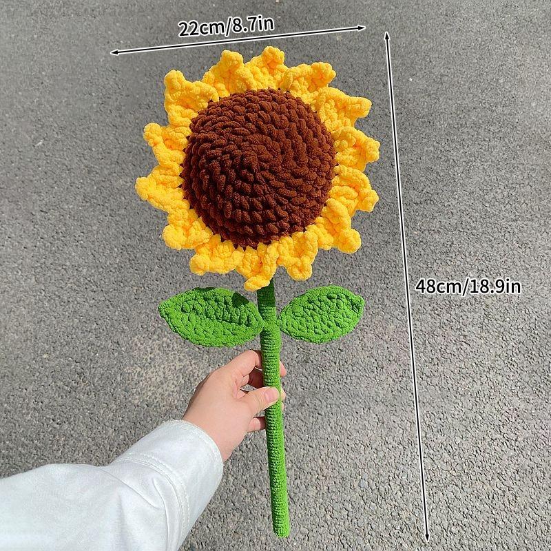 1pc Handmade Crochet Flowers Finished Hand Woven BigSunflower Rose Wool Knitting Flower Sunflower Decor Mother s Day Gift
1pc Handmade Crochet Flowers Finished Hand Woven BigSunflower Rose Wool Knitting Flower Sunflower Decor Mother s Day Gift