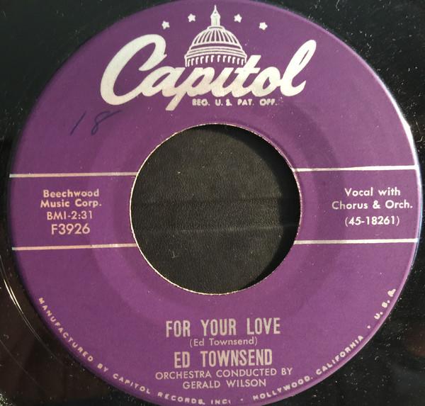7inch Record ED TOWNSEND - For Your Love / Over And Over Again F3926 Capitol Records 1958 US Rock Used
7inch Record ED TOWNSEND - For Your Love / Over And Over Again F3926 Capitol Records 1958 US Rock Used