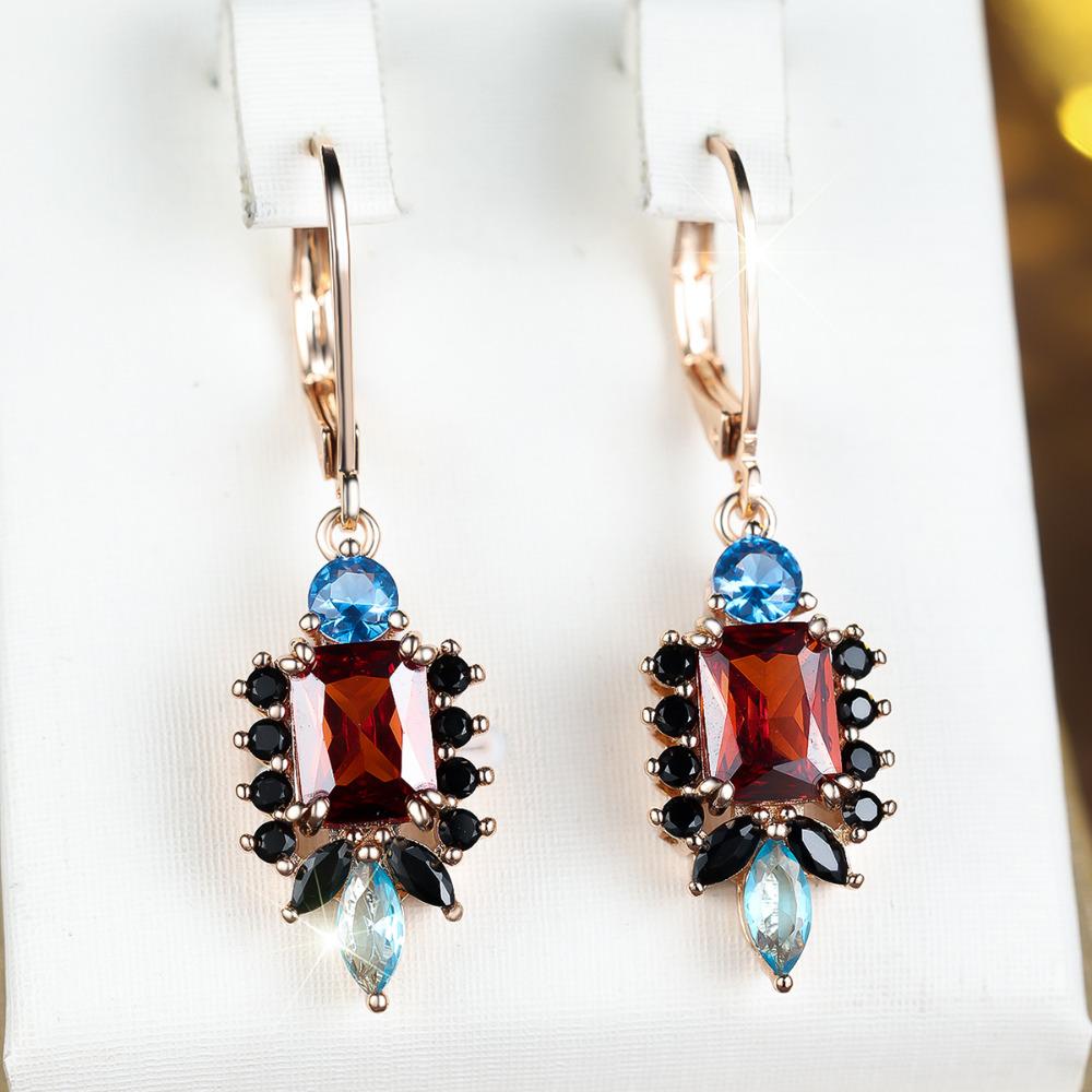 Vintage Red Black Zircon Drop Dangle Earrings for Women Luxury Gold Color Wedding Earrings Party Jewelry Gifts золотий
Vintage Red Black Zircon Drop Dangle Earrings for Women Luxury Gold Color Wedding Earrings Party Jewelry Gifts золотий