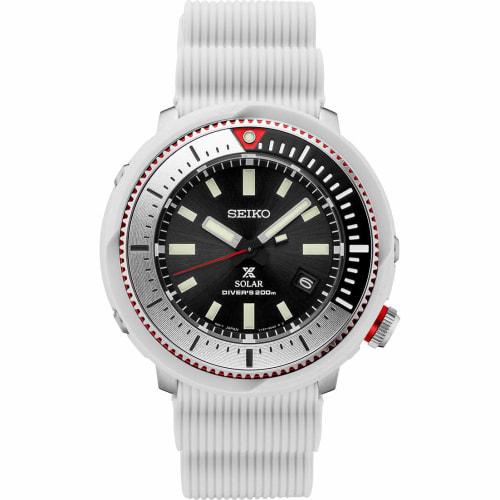 Seiko Prospex Solar Diver SNE545 Men s Analog Watch, Black and White, Tuna Can Design, Overseas Model
Seiko Prospex Solar Diver SNE545 Men s Analog Watch, Black and White, Tuna Can Design, Overseas Model