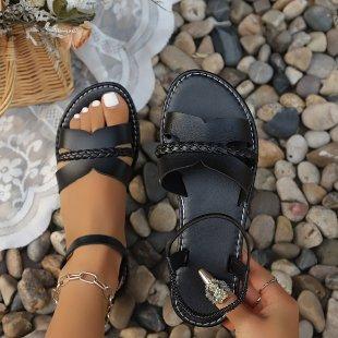 2026 Spring Summer New Cross Border Plus Size Women s Sandals One Strap Flat Comfortable Casual Shoes 43 чорний
2026 Spring Summer New Cross Border Plus Size Women s Sandals One Strap Flat Comfortable Casual Shoes 43 чорний