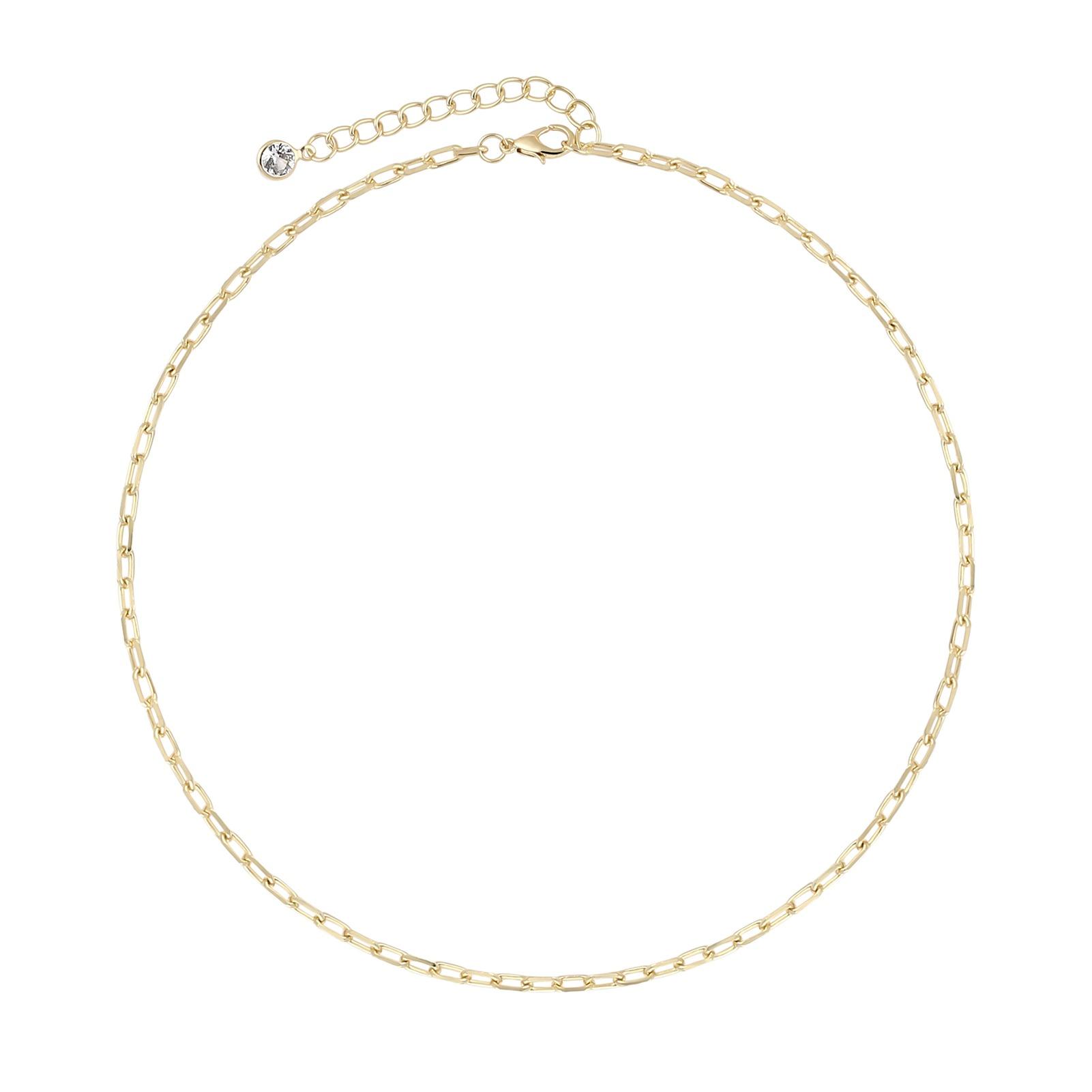 Brass Fashion Paper Clip Necklace Gold Color Choker Chain Tail Pendant With White Zircon For Women Girl Party Jewelry Gift
Brass Fashion Paper Clip Necklace Gold Color Choker Chain Tail Pendant With White Zircon For Women Girl Party Jewelry Gift
