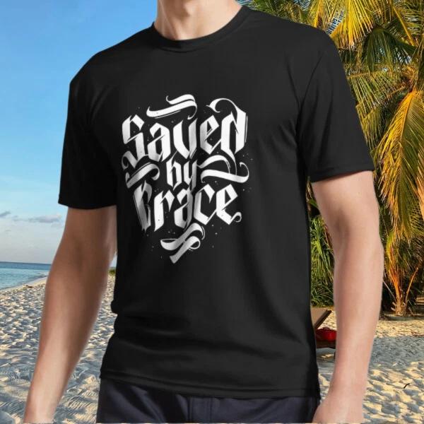 New Shirt Saved by Grace Active T-Shirt Funny Size S to 5XL 3XL
New Shirt Saved by Grace Active T-Shirt Funny Size S to 5XL 3XL