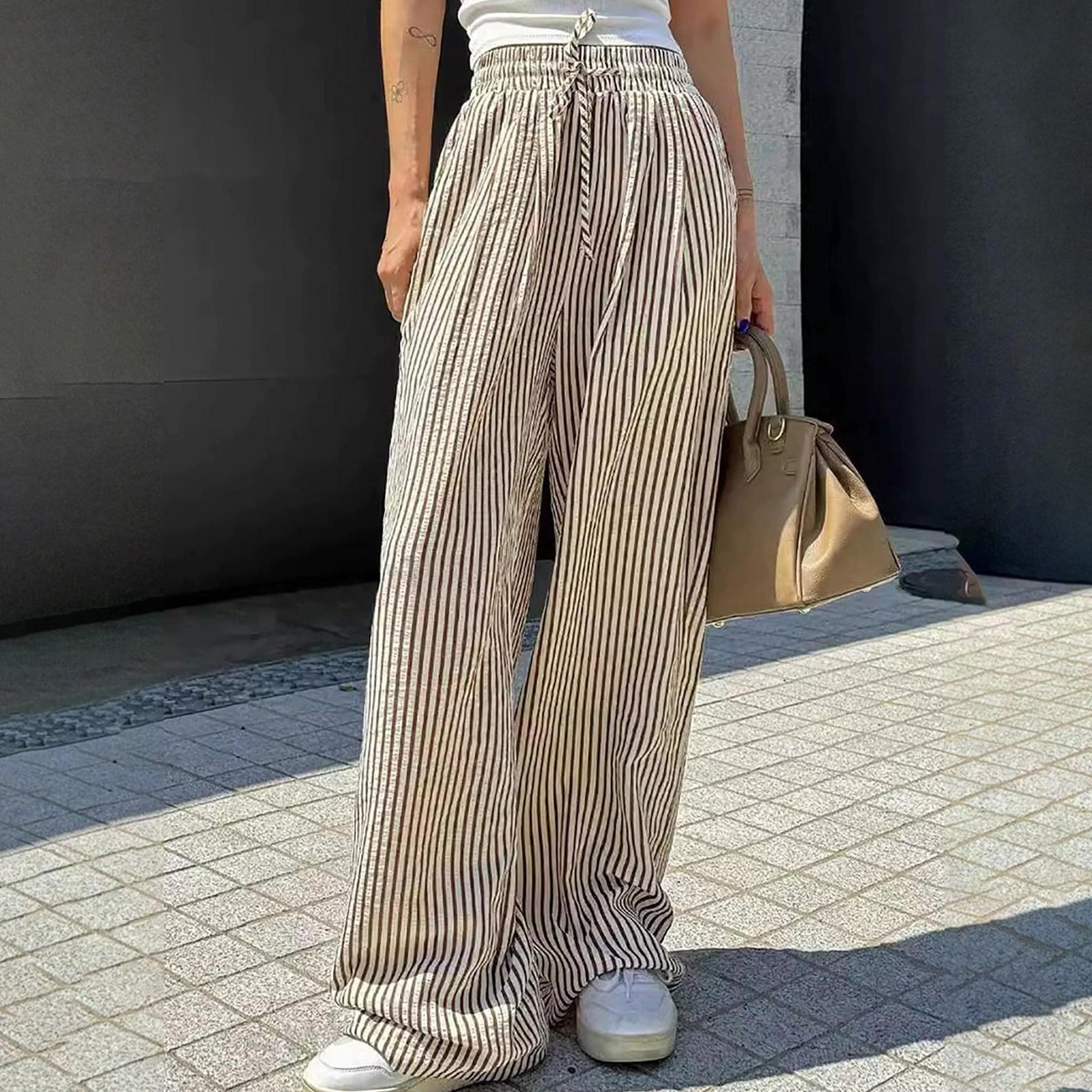 Women s Striped Casual Straight-Leg High-Waisted Loose Trousers XL коричневый
Women s Striped Casual Straight-Leg High-Waisted Loose Trousers XL коричневый