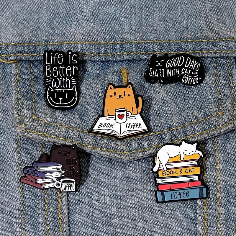 5PCs Cute Cat Animal Brooches for Women Cartoon Book Acrylic Brooch Metal Badge Backpacks Pins Clothes Decoration
5PCs Cute Cat Animal Brooches for Women Cartoon Book Acrylic Brooch Metal Badge Backpacks Pins Clothes Decoration