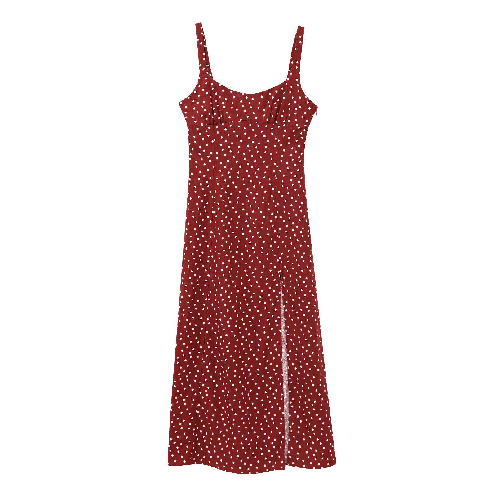 Women s Spring 2025 Polka Dot Spaghetti Strap Midi Dress with Slit Design M темно-красного
Women s Spring 2025 Polka Dot Spaghetti Strap Midi Dress with Slit Design M темно-красного